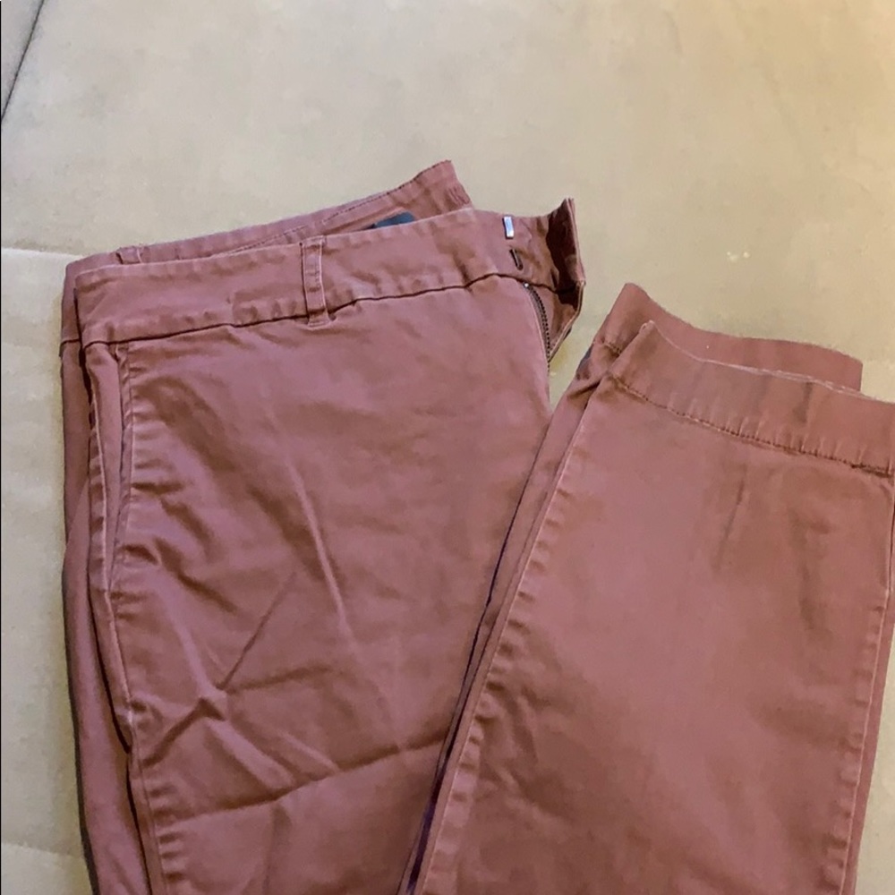 Brown stretch trousers pants